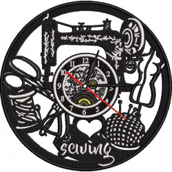 Sewing Supplies Clock