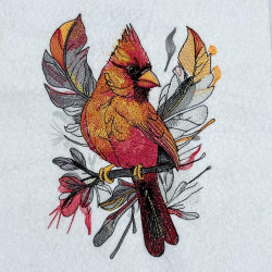 Autumn Feather Cardinal