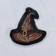 Brown Witch Hat Key Fob