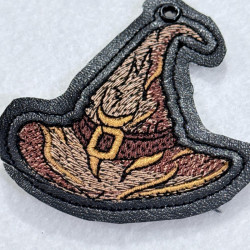 Brown Witch Hat Key Fob