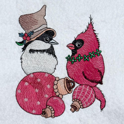 Christmas Birds And Ornaments