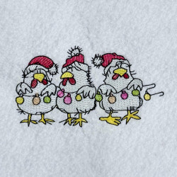 Christmas Chickens With Ornaments - Free in Sep Value Pack