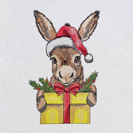 Christmas Donkey With Present