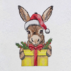 Christmas Donkey With Present