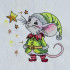 Christmas Elf Mouse With Stars