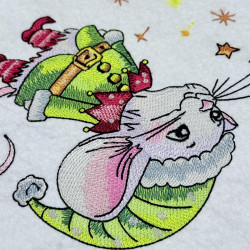 Christmas Elf Mouse With Stars