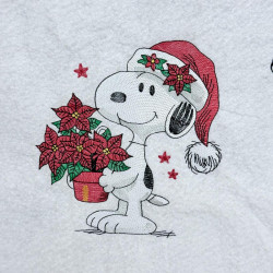 Christmas Nosey Dog With Poinsettias - Free in Sep Value Pack
