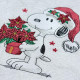 Christmas Nosey Dog With Poinsettias