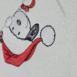 Christmas Peeking Nosey Dog