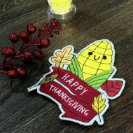Corn On The Cob Happy Thanksgiving Mug Rug