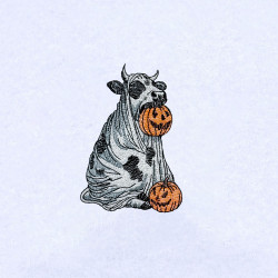 Cow Ghost With Pumpkin