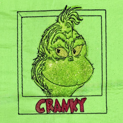 Cranky Christmas Thief Panel Block