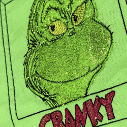 Cranky Christmas Thief Panel Block