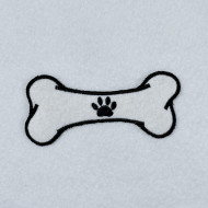 Dog Bone With Paw Print Ornament