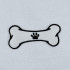 Dog Bone With Paw Print Ornament
