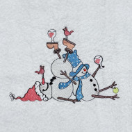 Drunk Snowman With Wine
