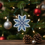 FSL Sectored Stellar Snowflake Ornament