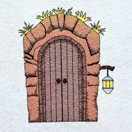 Fairy Door With Stone Arch 