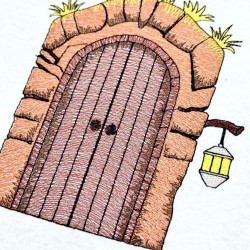 Fairy Door With Stone Arch 