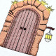 Fairy Door With Stone Arch 