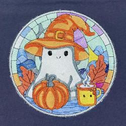 Fall Ghost With Pumpkin