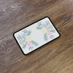 Floral Boarder Mug Rug