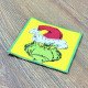 Frowning Christmas Thief Applique Coaster ITH Frowning Christmas Thief Applique Coaster ITH