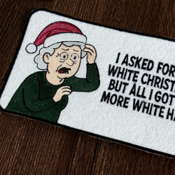 Funny Christmas Wish Mug Rug Funny Christmas Wish Mug Rug