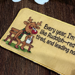 Funny Rudolph Mug Rug Funny Rudolph Mug Rug