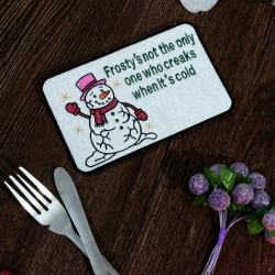 Funny Snowman Mug Rug Funny Snowman Mug Rug