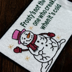 Funny Snowman Mug Rug Funny Snowman Mug Rug