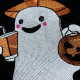 Ghost With Pumpkin And Drink