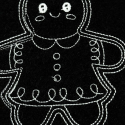 Gingerbread With Bow Line Art