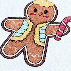 Gingerbread With Candy Cane 