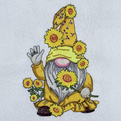 Gnome With Sunflowers