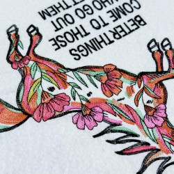 Floral Horse With Motivational Quote