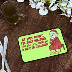 Grandma In Santa Hat Mug Rug Grandma In Santa Hat Mug Rug