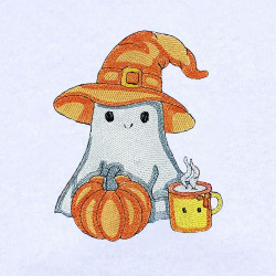 Halloween Ghost With Pumpkin