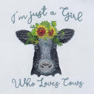 I'm Just a Girl Cow Funny Saying - Free in Aug Value Pack