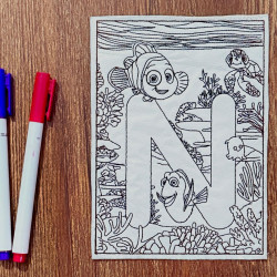 Letter N Coloring Page