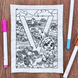 Letter V Coloring Page