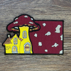 Mushroom House Mug Rug