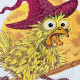 Panic Chicken On Broomstick