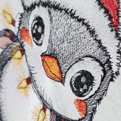 Penguin Tangled In Christmas Lights