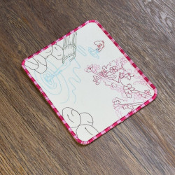 Pond And Cherry Blossom Mug Rug