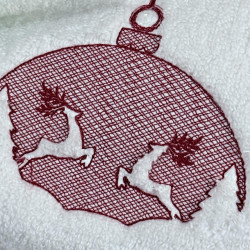 Prancing Reindeers Embossed Prancing Reindeers Embossed