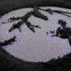 Purple Embossed Halloween Silhouette