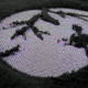 Purple Embossed Halloween Silhouette Purple Embossed Halloween Silhouette