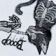 Skeleton Booping Black Cat