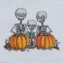 Skeleton Family With Pumpkins